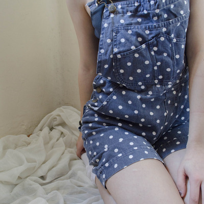 Polka dot dungarees