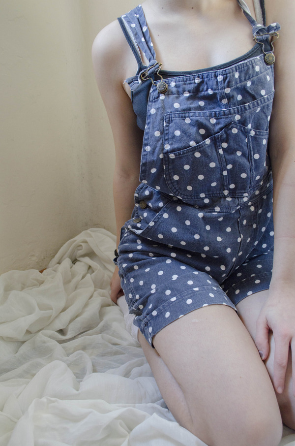 polka dot dungarees