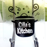 Square Glass Kitchen Cutting Board - Thumbnail 1