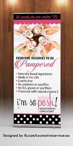 PERFECTLY POSH- RETRACTABLE BANNER