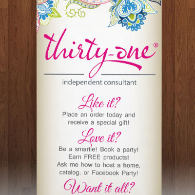 Thirty one gifts- retractable banner