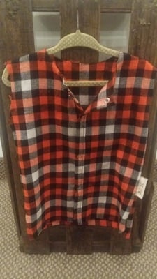 Raw-Edged Sleeveless Snapdown Tuniek