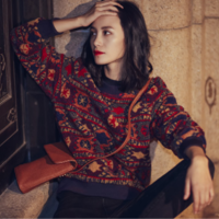 RETRO JAPANESE STYLE VALENTINES WOOLEN CASUAL SWEATER B283 - Thumbnail 2