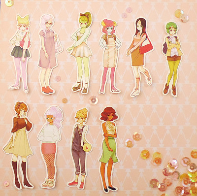 Some Girls-A- sticker set!