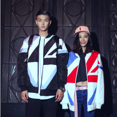 JAPANESE FASHION COLORFUL VALENTINES BASEBALL COTTON JACKET UNISEX