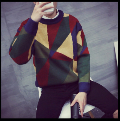 JAPANESE FASHION RETRO CREW NECK SWEATER UNISEX