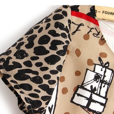 Leopard print mini dress