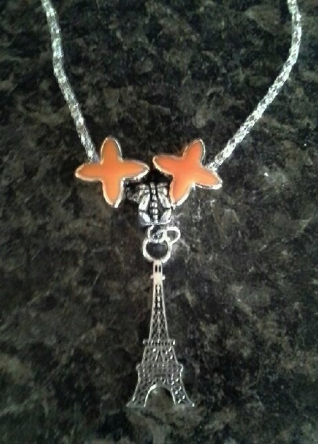 Summer Time in Paris Silver Plated Necklace