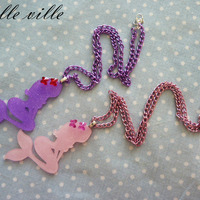 Mermaid Swarovski butterfly necklace - Thumbnail 2