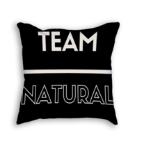 "TEAM Natural" Love My Naturals Logo Natural Hair Art Decorative Throw Pillow