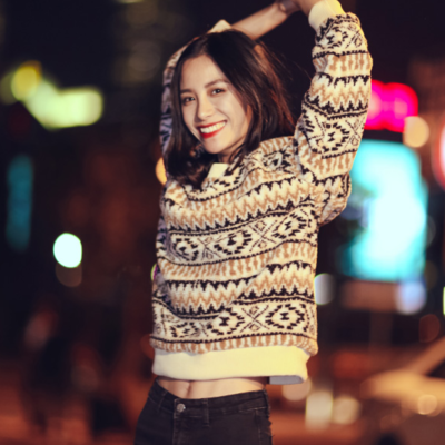 Japanease retro style ethnic design woolen sweater unisex