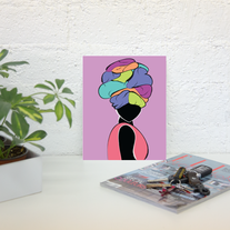 "Turban Lady" -Natural Hair Art Poster Print