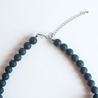 Green Wooden Bead Necklace NL1024G - Thumbnail 4