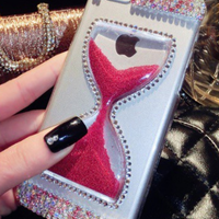 Rhinestone Diamond Dynamic Liquid Quicksand Cover Fashional Flowing Hourglass Clear Phone Case For iphone 5/5S/6/6Plus  - Thumbnail 4