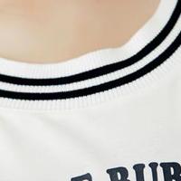 XL-4XL White/Black Plus Size Double Girls Bottoming Shirt SP154437 - Thumbnail 3