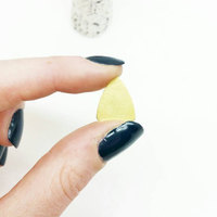 Brass Stud Earrings Shield Earrings - Thumbnail 1