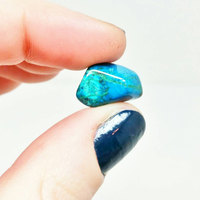 Raw Crystal Earrings Chrysocolla Mineral Stud Earrings - Thumbnail 1