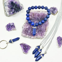 Crystal Keychain Lapis Point Keychain - Thumbnail 2