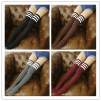 Korea fashion students stripe stockings - Thumbnail 3