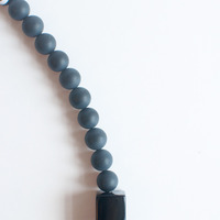 Glass Wool Felt Ball Necklace NL1026 - Thumbnail 2