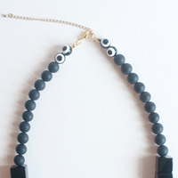 Glass Wool Felt Ball Necklace NL1026 - Thumbnail 4