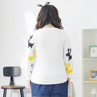 XL-3XL Plus Size Cutie Deers Printing Jumper Shirt SP154438 - Thumbnail 2