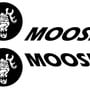 Off Road Crazy Moose Cartoon Vinyl Decal Sticker Set-3