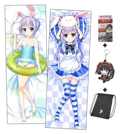 Brand New Is the Order Rabbit Anime Dakimakura Japanese Hugging Body Pillow Cover ADP-511086