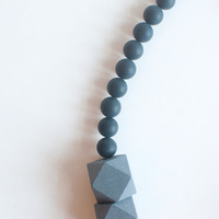 Pink Wooden Necklace NL1024K - Thumbnail 3