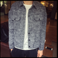 JAPANESE STYLE GRAY CASUAL SHIRT JACKET - Thumbnail 3