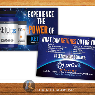 Pruvit- 4"x6" blitz cards