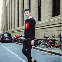 CROSS-STITCH JAPANESE FASHION WEEK CASUAL SWEATER - Thumbnail 2