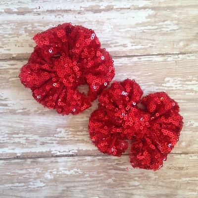 Red Sparkle piggy clips 