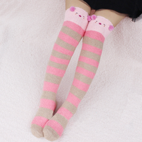 Japanese cute stripe cartoon stockings - Thumbnail 2