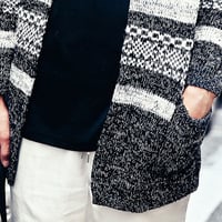 JAPANESE STREET FASHION CARDIGAN SWEATER LONG COAT B283 - Thumbnail 4