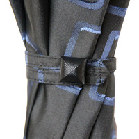 08021 Pagoda Umbrella / Navy Square Jaquard Fabric - Thumbnail 2
