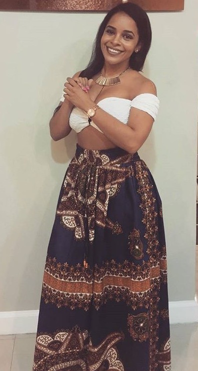 African Print Maxi Skirt