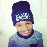 Family Over Everything Beanie- Navy Blue - Thumbnail 1