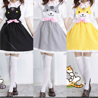 Grey/yellow/black cutie kitty dress sp154458 - Thumbnail 1