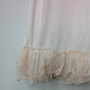 Cream Sheer Chiffon Tulle Ruffles Slip Extender, Layering Skirt Extender Slip Dress with Sheer Lace Panel Hem, Boho, Great Gatsby. Art Deco-3