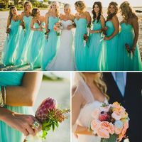 long bridesmaid dress, blue bridesmaid dress, chiffon bridesmaid dress, cheap bridesmaid prom dress, simple bridesmaid dress,BDS0046 - Thumbnail 1