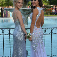 long prom dress, white prom dress, party prom dress, prom dress 2016, charming prom dress, dress gown, BDS0497 - Thumbnail 2