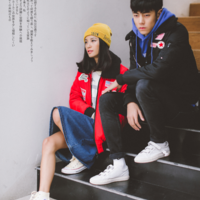 BADGED DESIGN JAPANESE STYLE VALENTINES WINTER COAT - Thumbnail 1