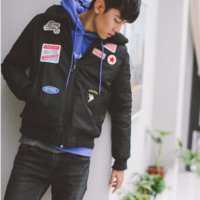 BADGED DESIGN JAPANESE STYLE VALENTINES WINTER COAT - Thumbnail 2