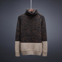 BRITISH STYLE CONTRAST COLOR TWISTED WOVEN SWEATER - Thumbnail 2