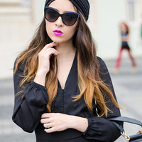 Red Turban Cap Women's Turban Hat - Thumbnail 2