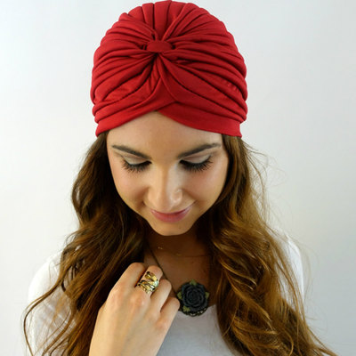 Navy blue turban cap women's turban hat