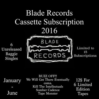 BLADE RECORDS 2016 CASSETTE SUBSCRIPTION 