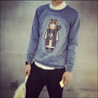 JAPANESE CARTOON FIGURED CASUAL SWEATSHIRT - Thumbnail 1