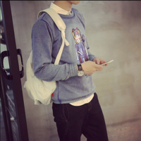 JAPANESE CARTOON FIGURED CASUAL SWEATSHIRT - Thumbnail 3
